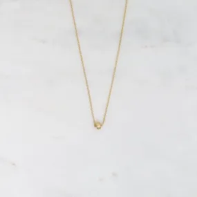 14k Gold Filled Chain with Single Tiny Stardust Bead Necklace