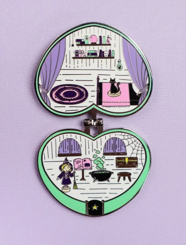 90'S Witch Wednesday Pin - Green