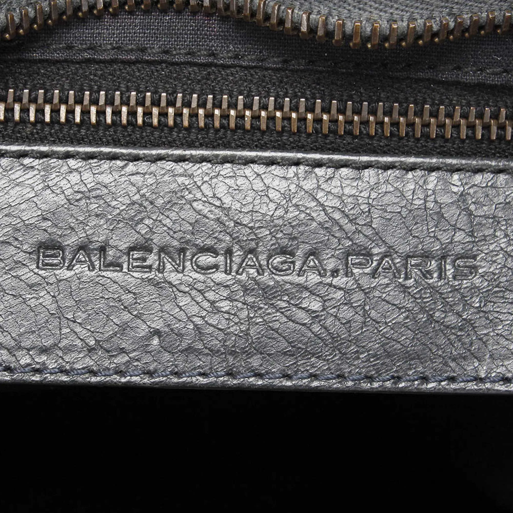 Balenciaga Motocross Classic City Lambskin Leather Satchel Black