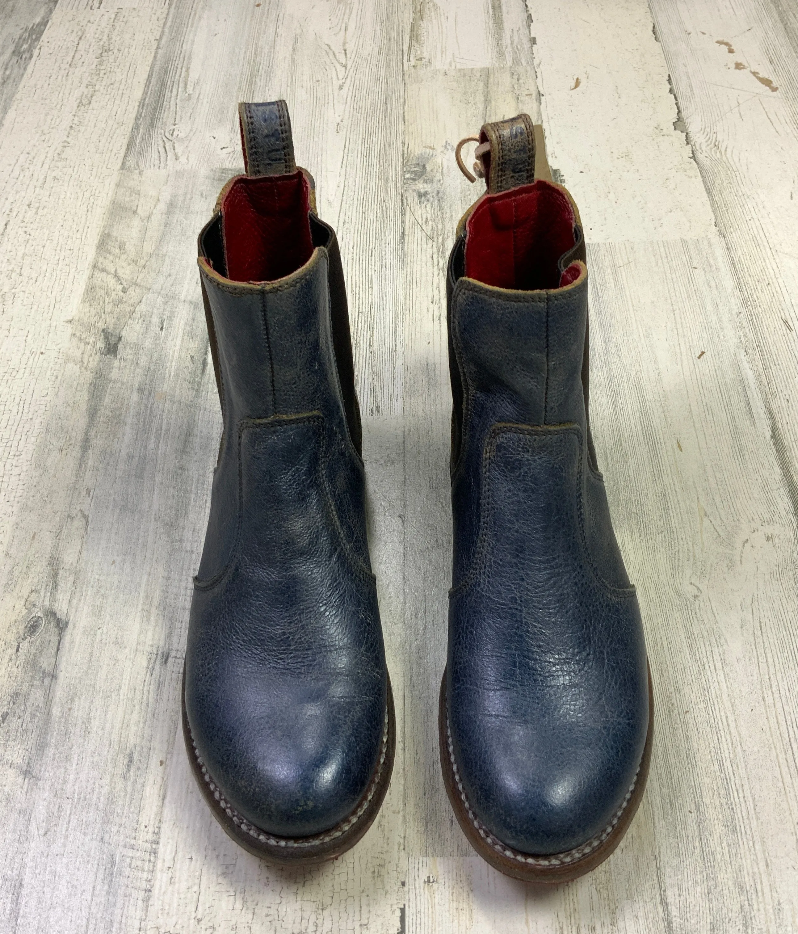 Boots Leather By Bed Stu In Blue, Size: 7.5