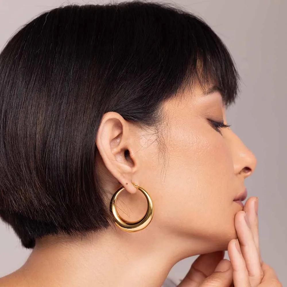 Chic Chunky Hoop Earrings