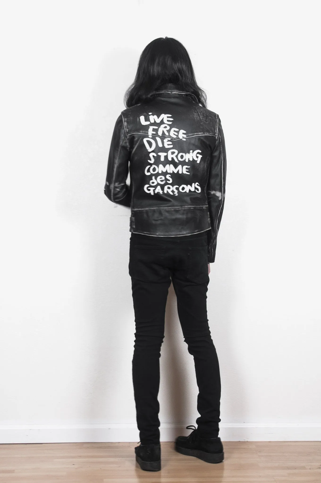 Comme des Garçons x Lewis Leathers Live Free Die Strong Lightning Rider