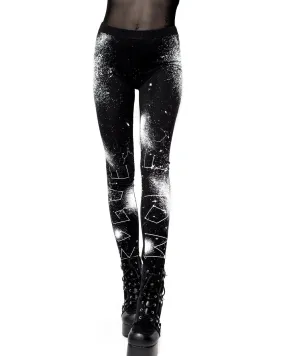 Constellation Yoga Leggings - UPF 50  Protection, Vegan Yoga Activewear, Occult Witchy Goth