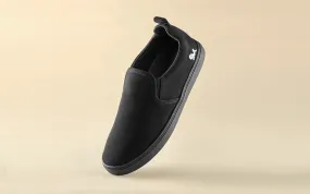 Cotton Slip Ons : Coal Black