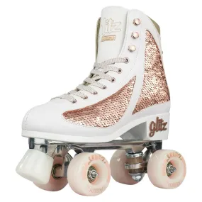 Crazy Skates Glam Quad Skates - White & Rose Gold