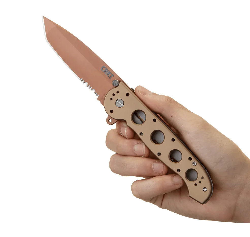 CRKT M16 - 14D Desert Big Dog Folding Knife with Desert Tanto Copper and Triple