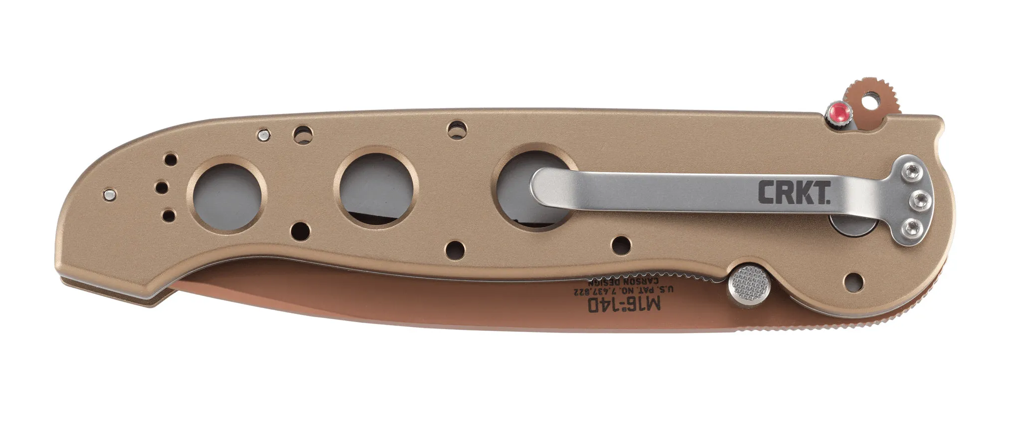 CRKT M16 - 14D Desert Big Dog Folding Knife with Desert Tanto Copper and Triple