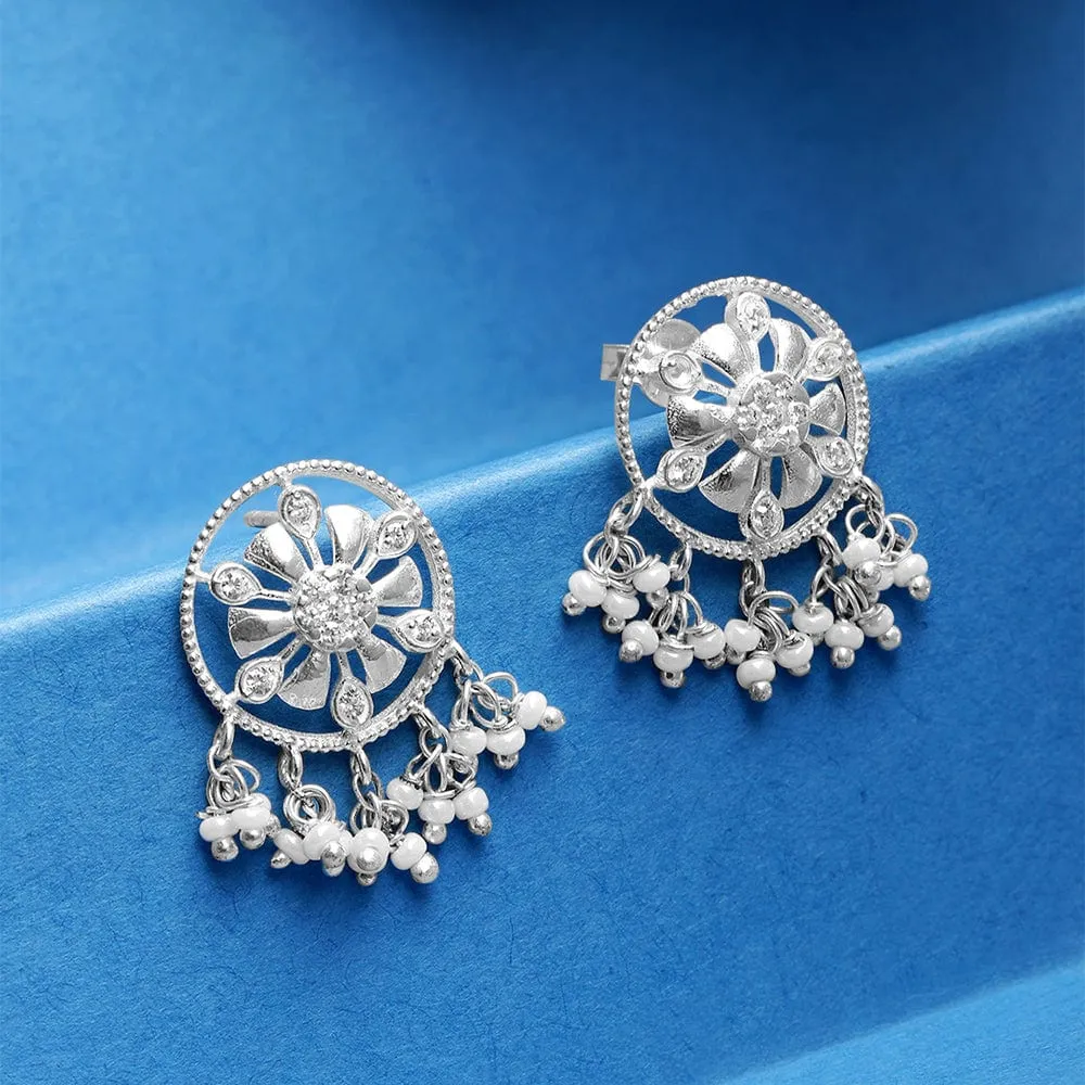 Dazzling Silver Zircon Studs