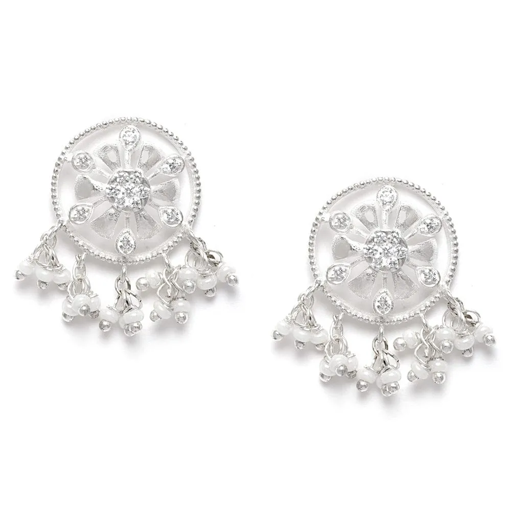 Dazzling Silver Zircon Studs