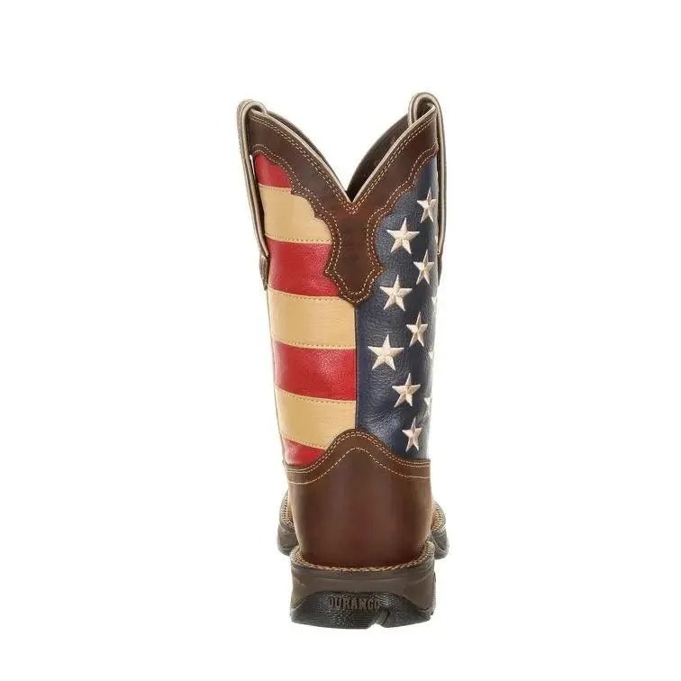 Durango Lady Rebel Steel Toe Patriotic Flag Work Boot DRD0234