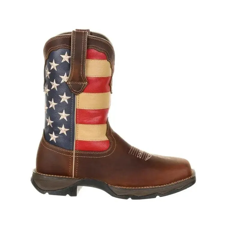 Durango Lady Rebel Steel Toe Patriotic Flag Work Boot DRD0234