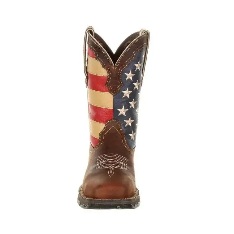 Durango Lady Rebel Steel Toe Patriotic Flag Work Boot DRD0234