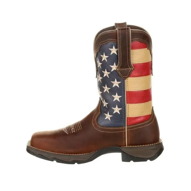 Durango Lady Rebel Steel Toe Patriotic Flag Work Boot DRD0234