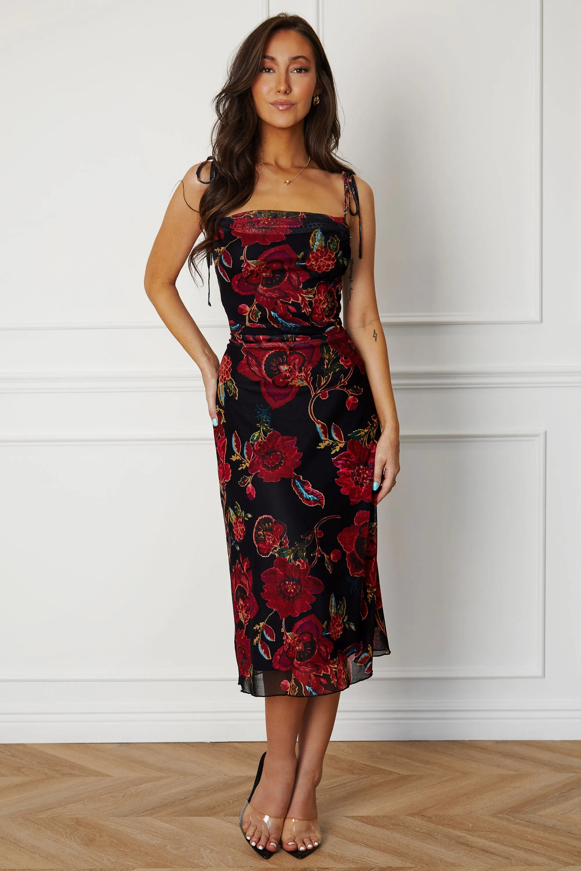 Elyse Floral Midi Dress