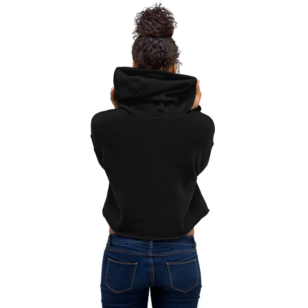 EVERYDAY FLEECE, COZY CHIC CROPPED HOODIE - GIRLSTRONG BLACK