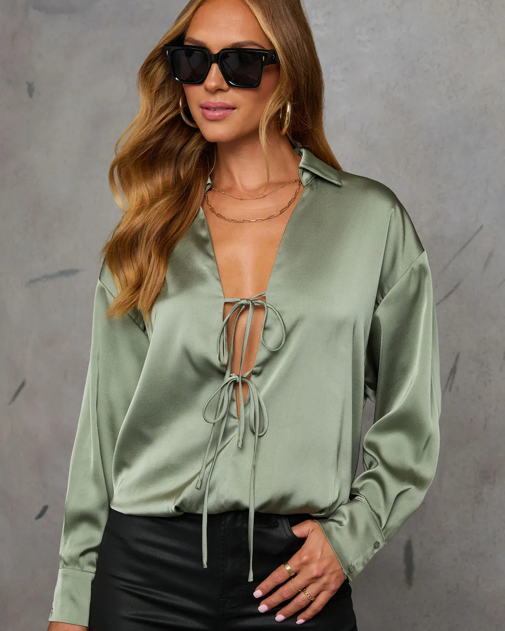 Falling Forward Front Tie Top