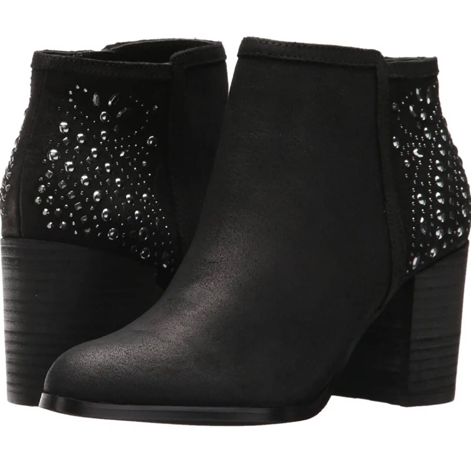 Fergie Leather Bless Bootie Ankle Boots Black