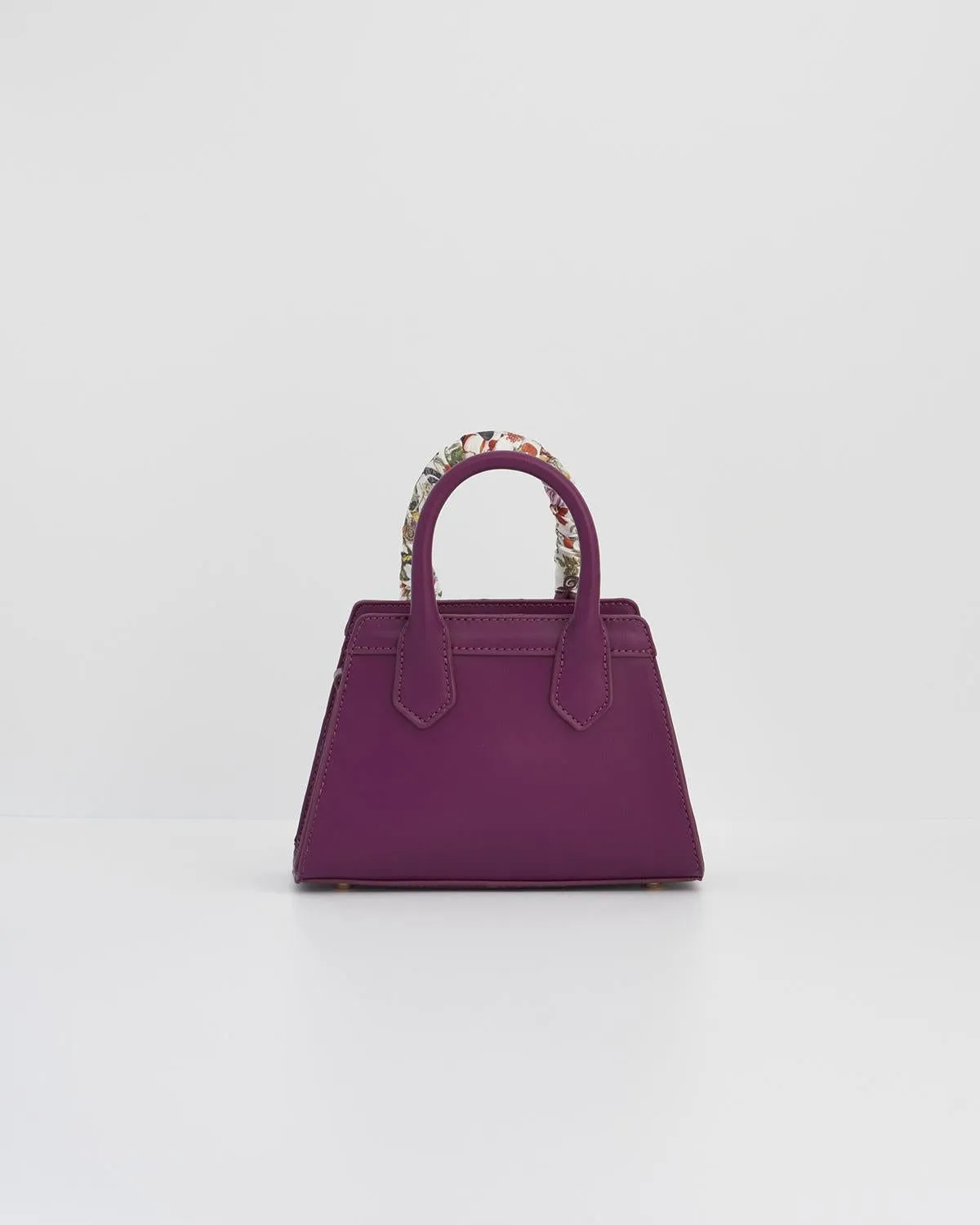 Floral Engravings Mini Plum Tote