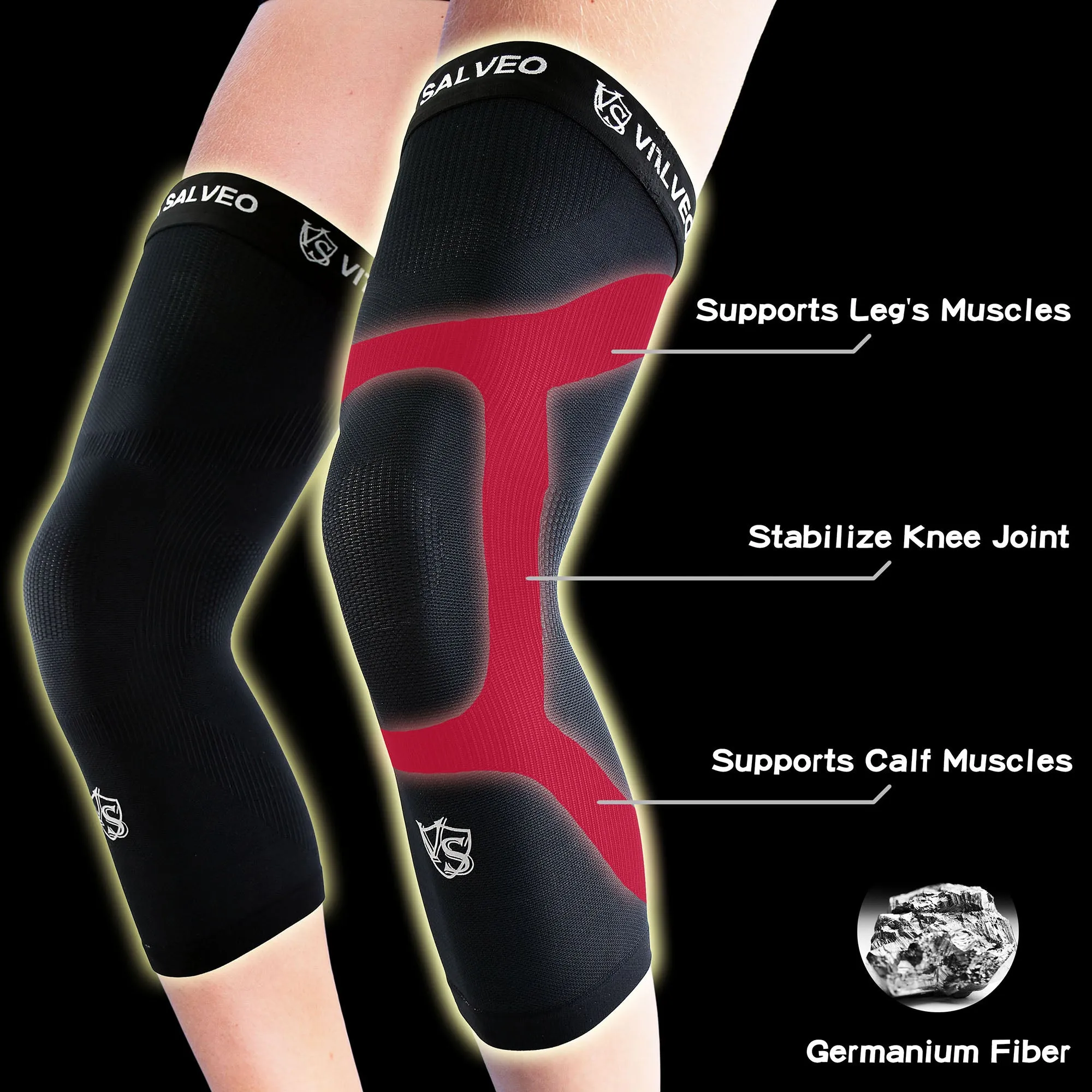 Germanium Long Knee Sleeves (1 PC)