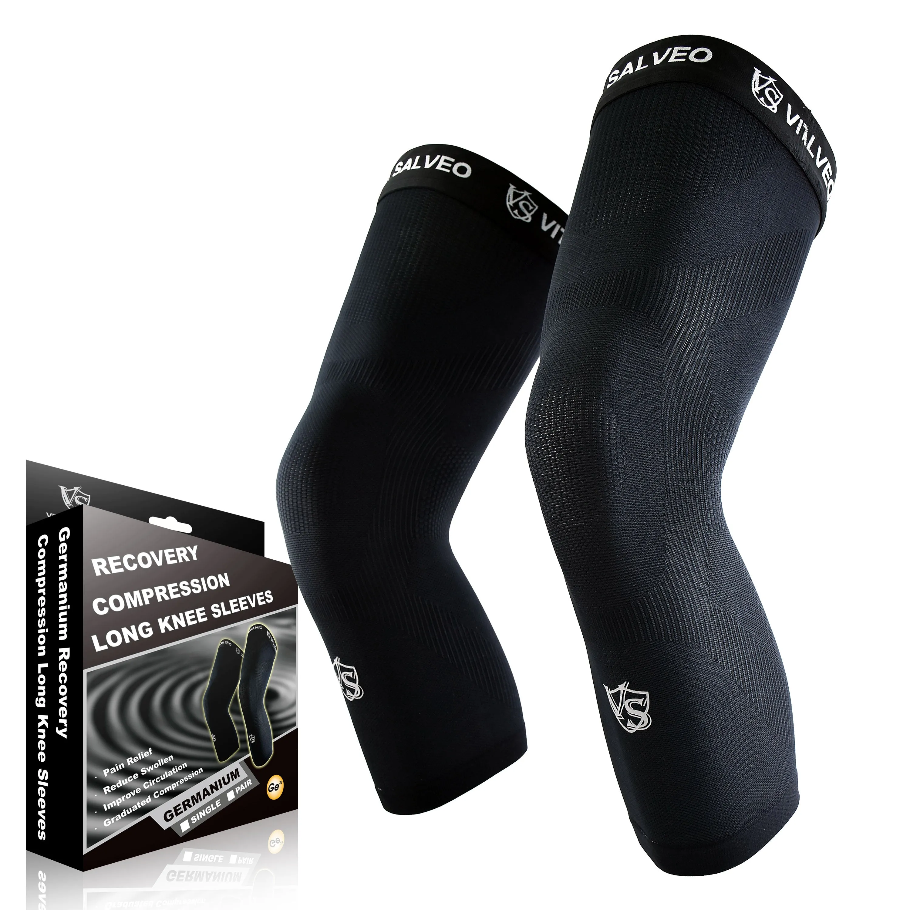 Germanium Long Knee Sleeves (Pair)