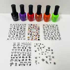 Halloween Gel Polish & Nail Sticker Set