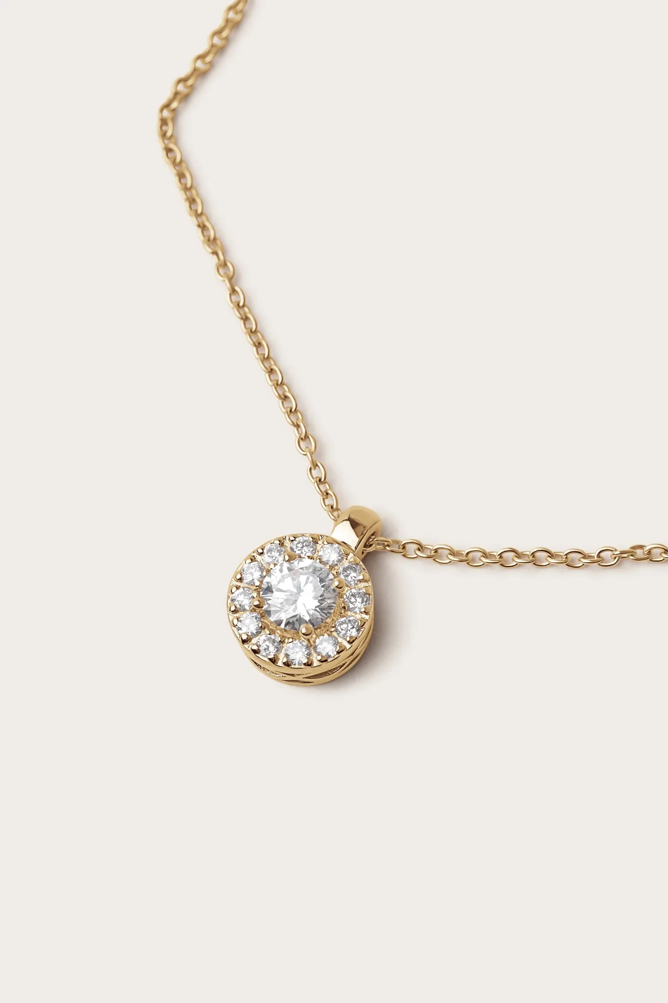 Halo Diamond Necklace