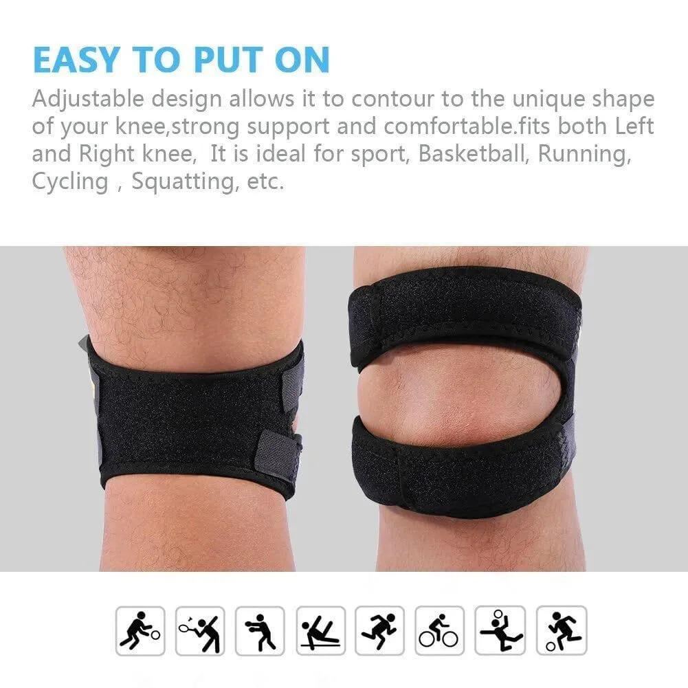 Kneerix™️ Adjustable Neoprene Knee Strap (Pack of 2)