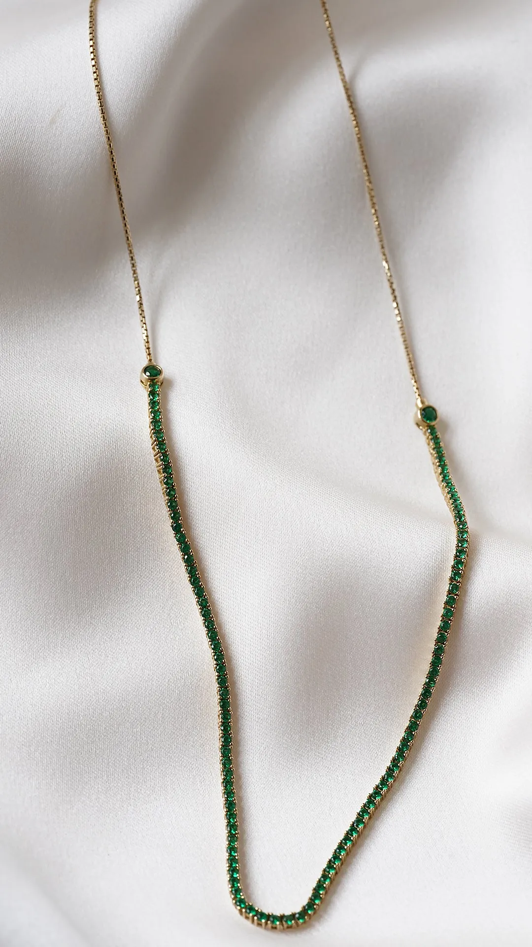 Lexi Necklace Emerald 18K Gold Vermeil