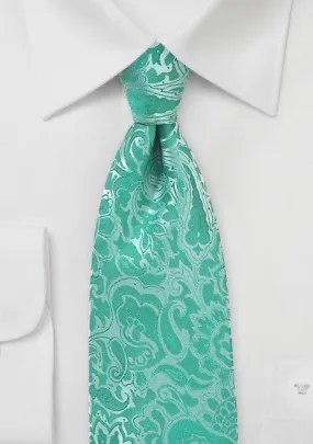 Mermaid Floral Paisley Necktie