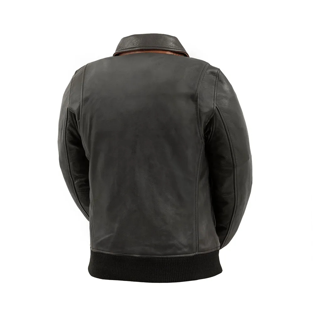 Nancy - Women's Moto Bomber Leather Jacket