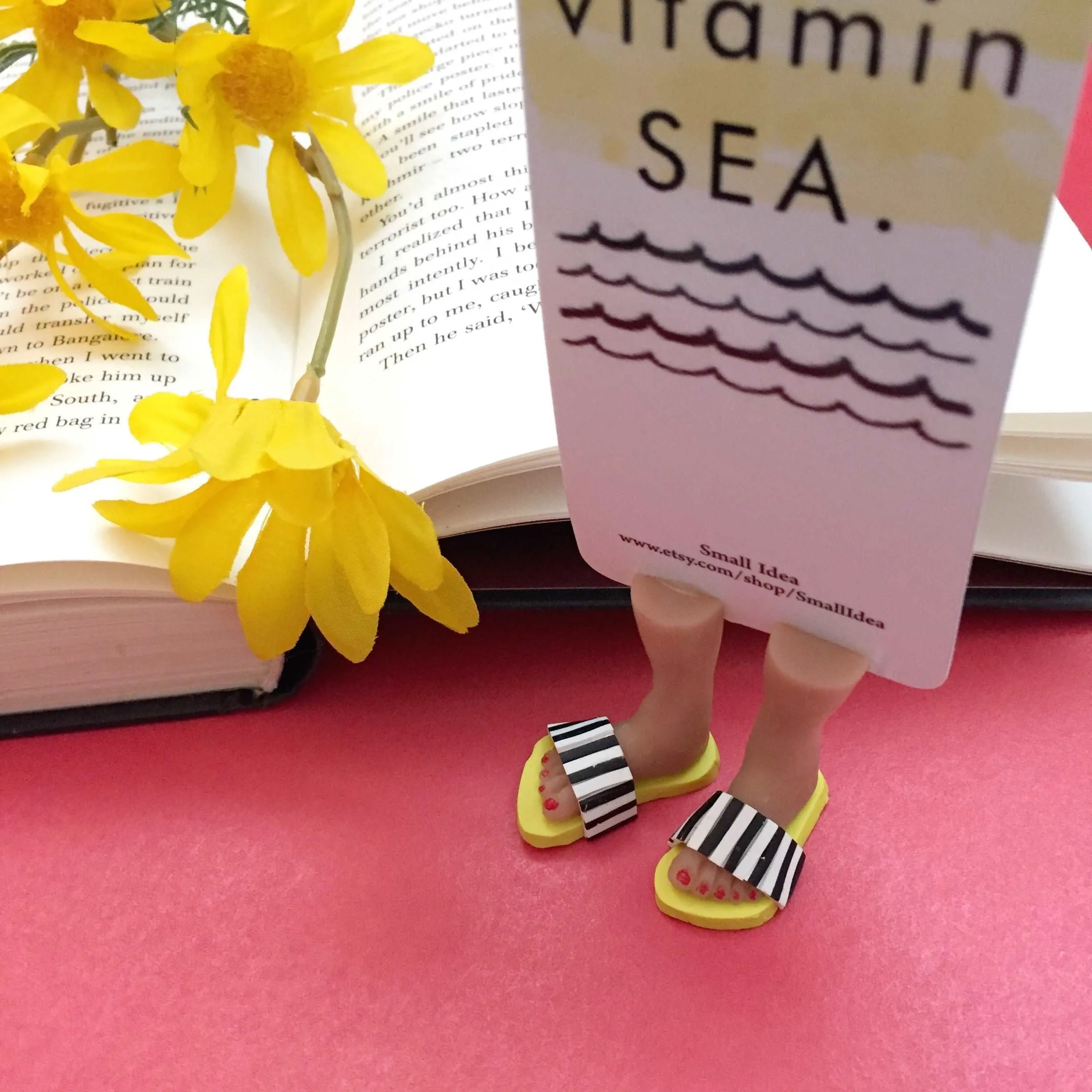 Sea Lover's Dose- Vitamin Sea Handmade Miniature Leggy Bookmark