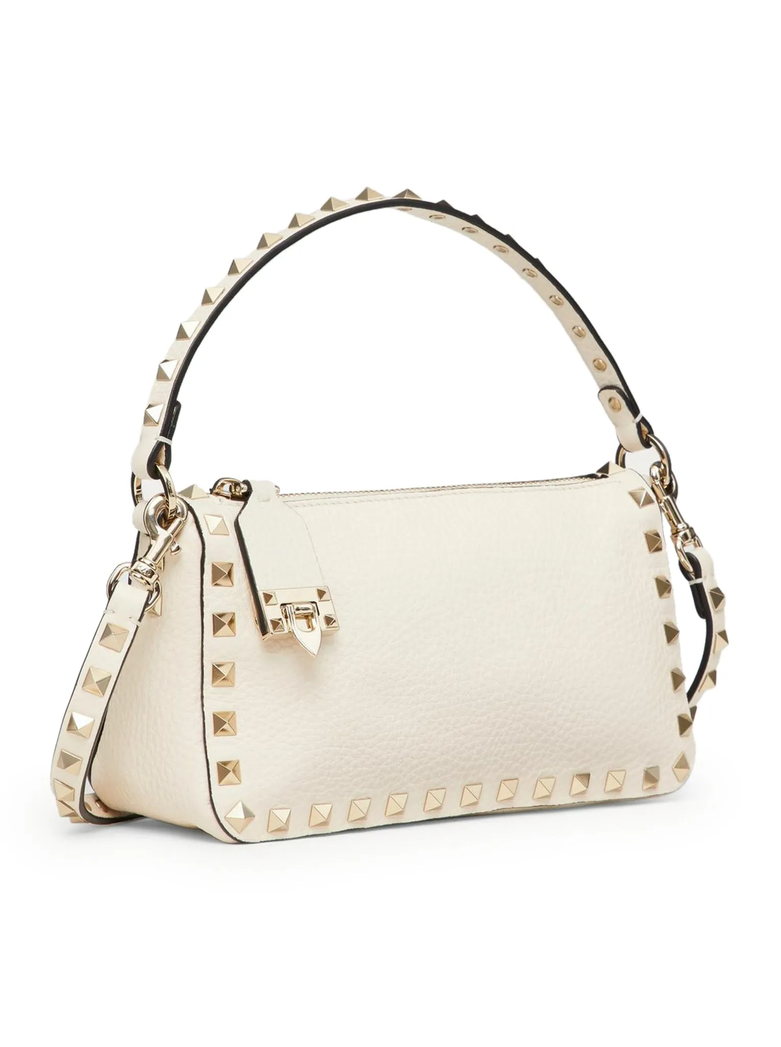 SMALL ROCKSTUD SHOULDER BAG IN GRENADE CALFSKIN